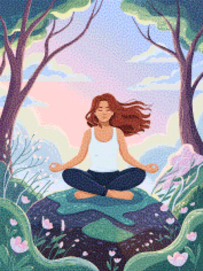 Diamantmaleri - Stilhed i blomst