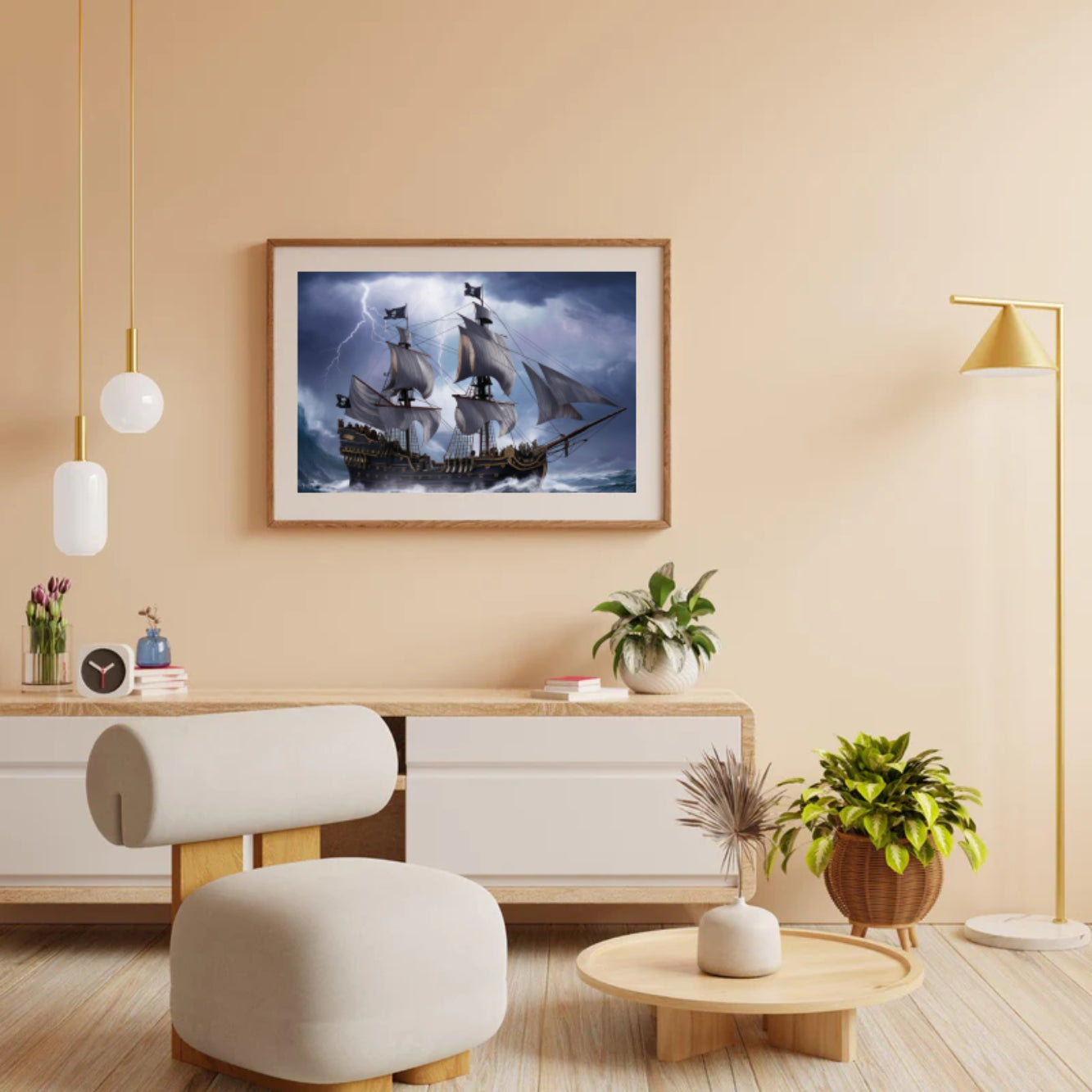 Diamantmaleri - Stormborn Galleon