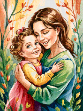 Diamantmaleri - Øm omfavnelse