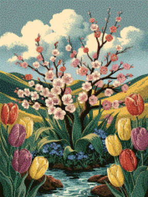 Diamantmaleri - Tulipanvals