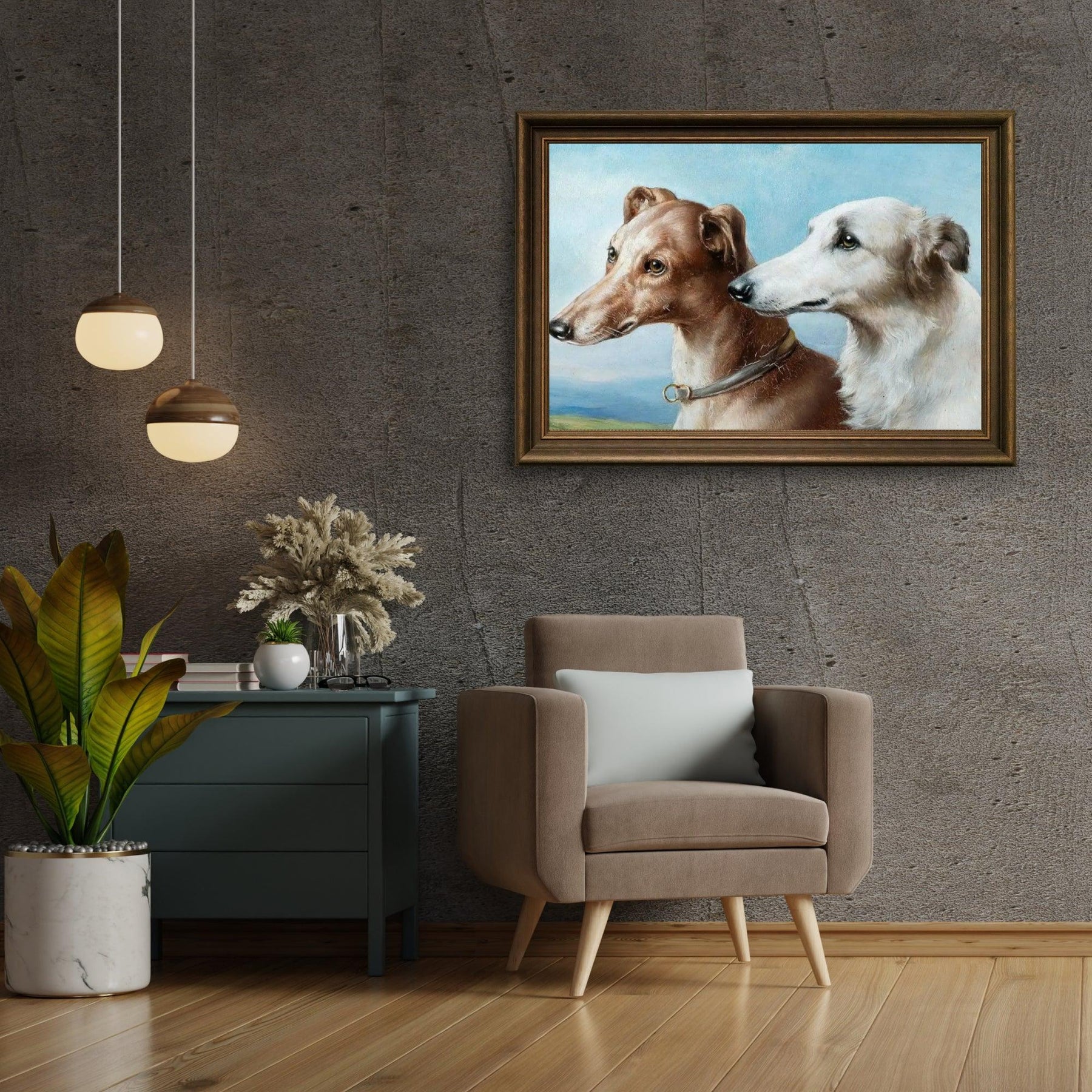 Diamantmaleri - To Greyhounds