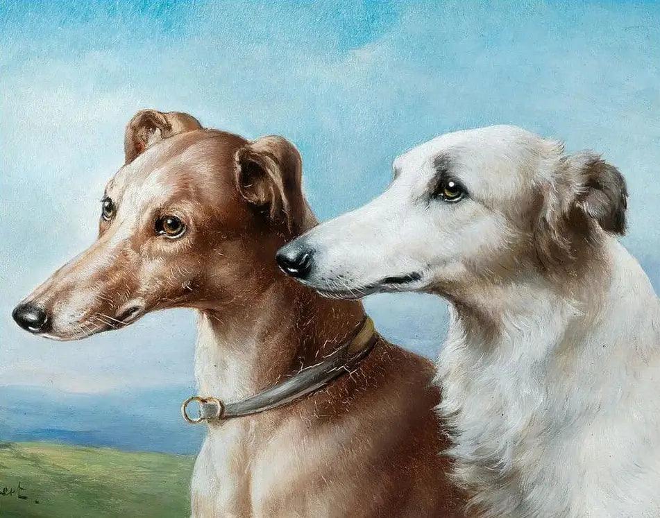 Diamantmaleri - To Greyhounds