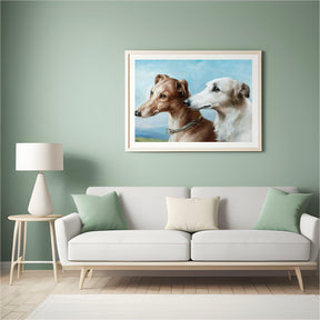 Diamantmaleri - To Greyhounds