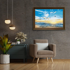Diamantmaling - Fugle der flyver over havet - SEOS Shop ®
