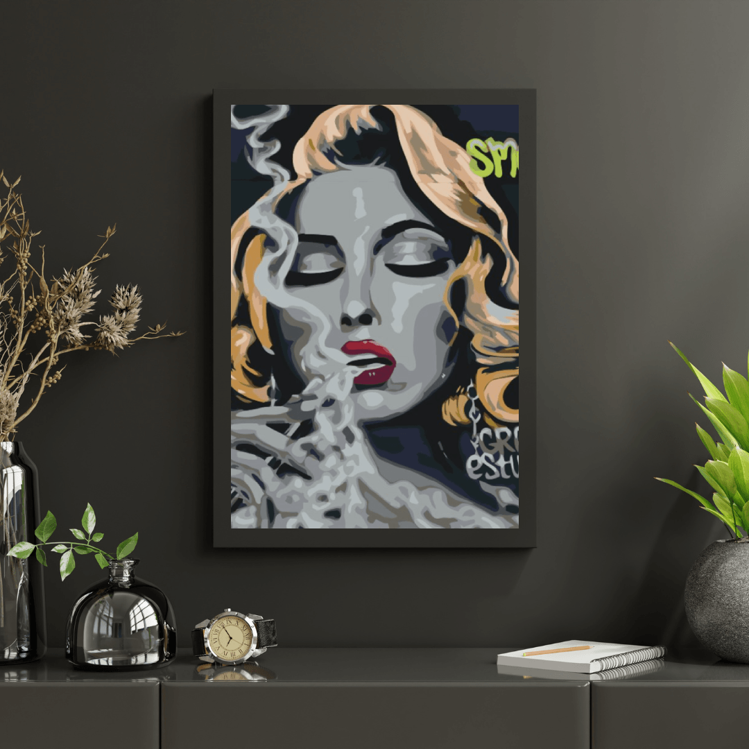 Diamantmaleri - Kvinde med en cigaret - SEOS Shop ®