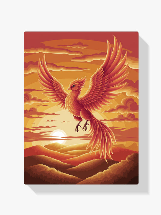 Diamantmaleri - Flammende Føniks i Flugt