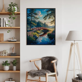 Diamantmaling - Snurrer sig over den røde bro