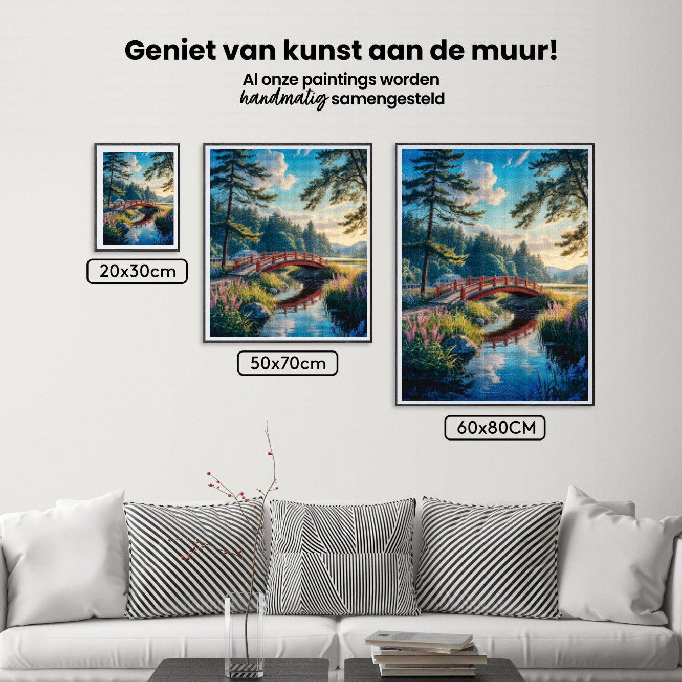 Diamantmaling - Snurrer sig over den røde bro