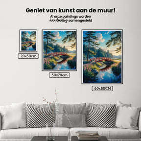 Diamantmaling - Snurrer sig over den røde bro