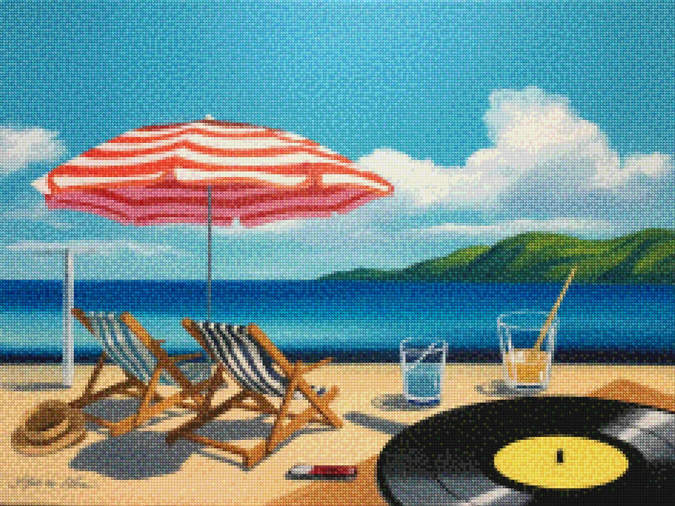 Diamantmaleri - Sommer på vinyl