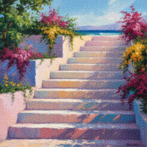 Mini diamantmaleri - Solbelyste trin