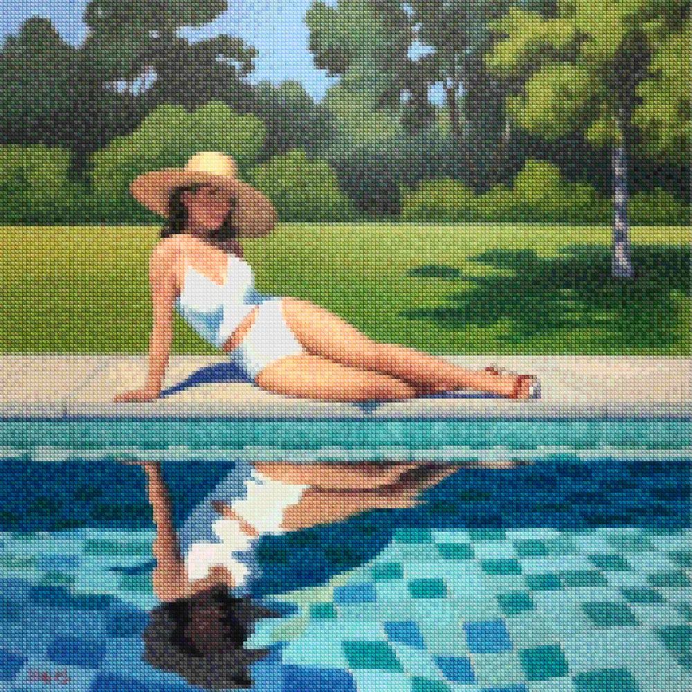 Mini diamantmaleri - Poolside Echo