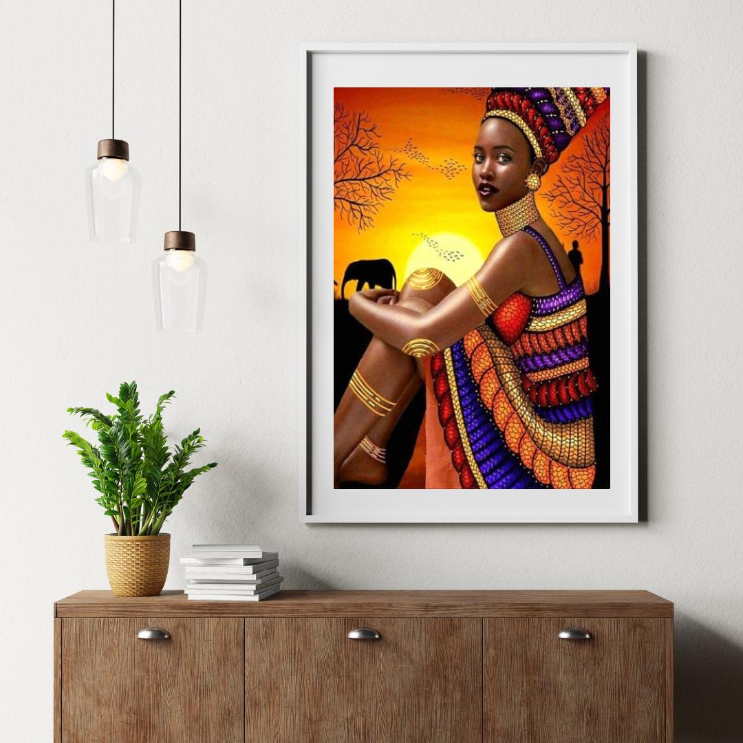 Diamantmaleri Afrikansk Kvinde - SEOS Shop ®