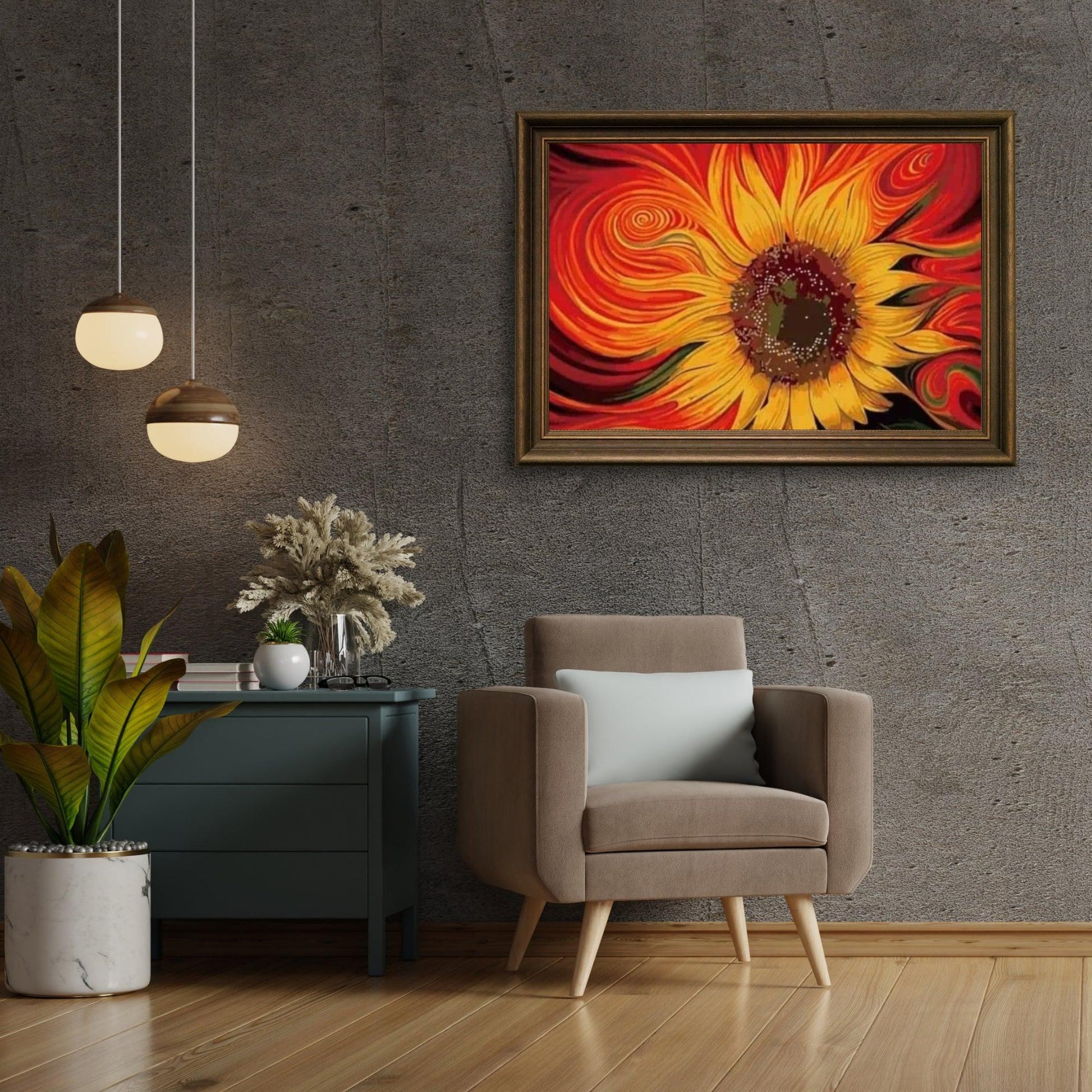Diamantmaleri Kunstnerisk Solsikke - SEOS Shop ®