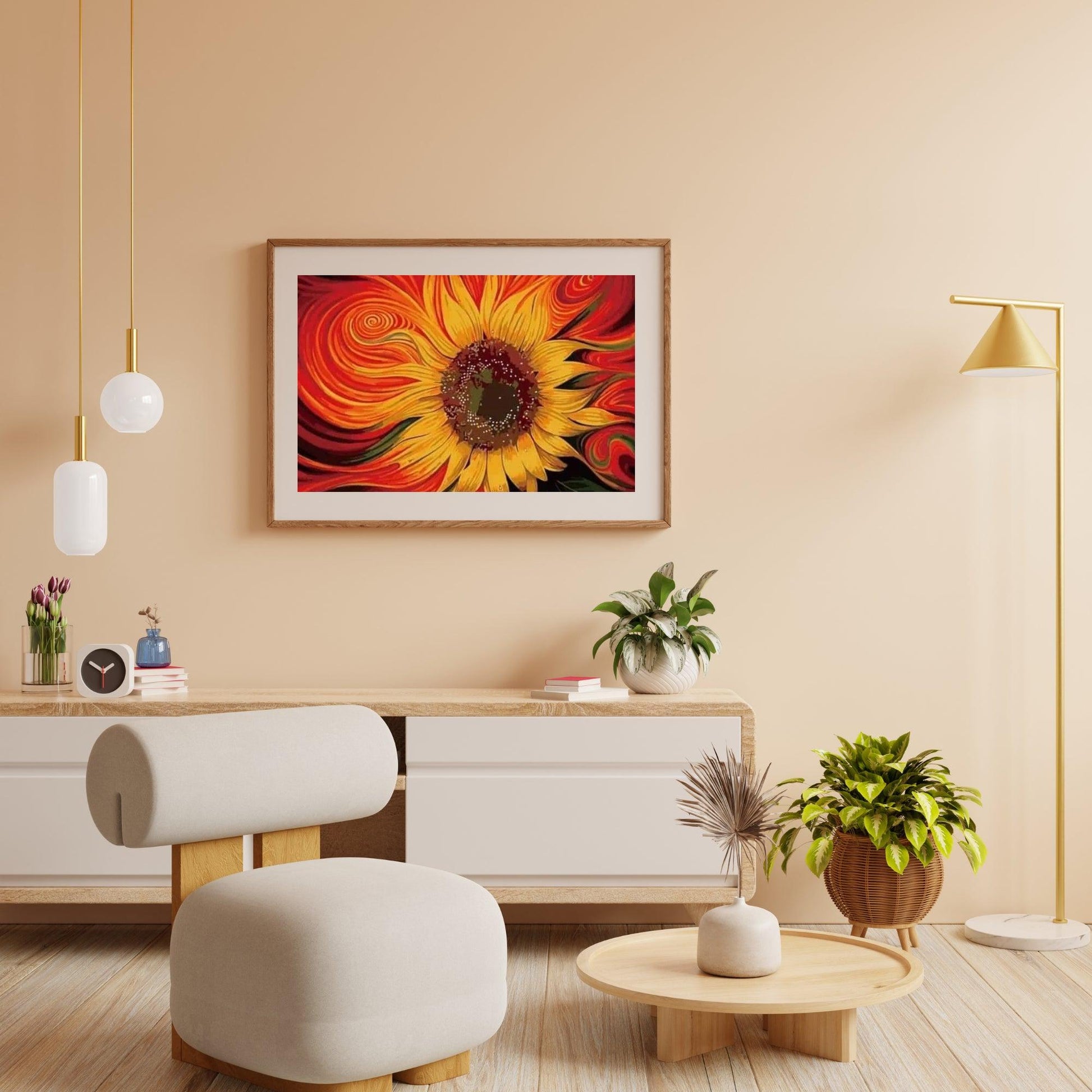 Diamantmaleri Kunstnerisk Solsikke - SEOS Shop ®