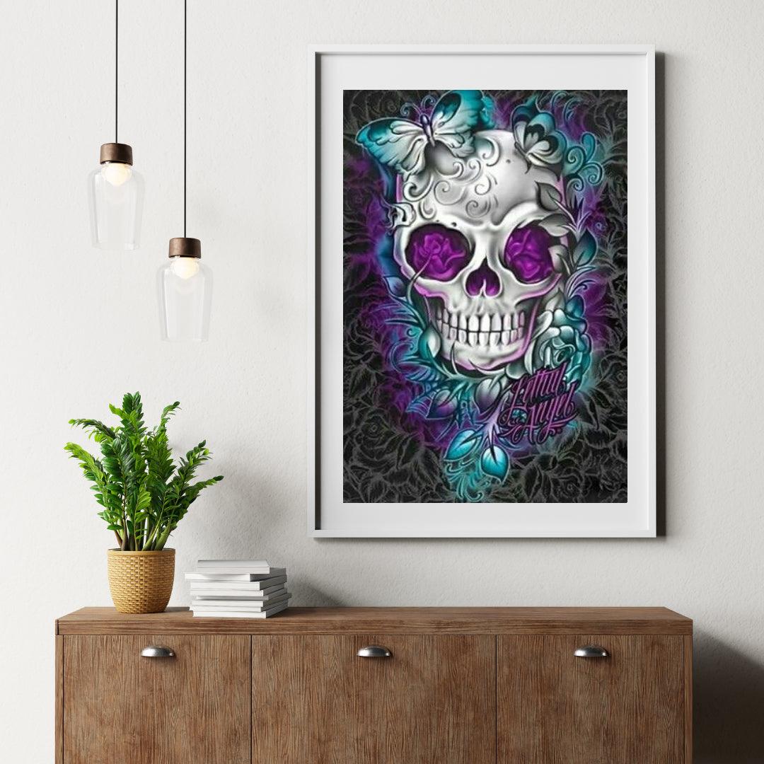 Diamantmaleri Blomst Sommerfugl Kranie - SEOS Shop ®