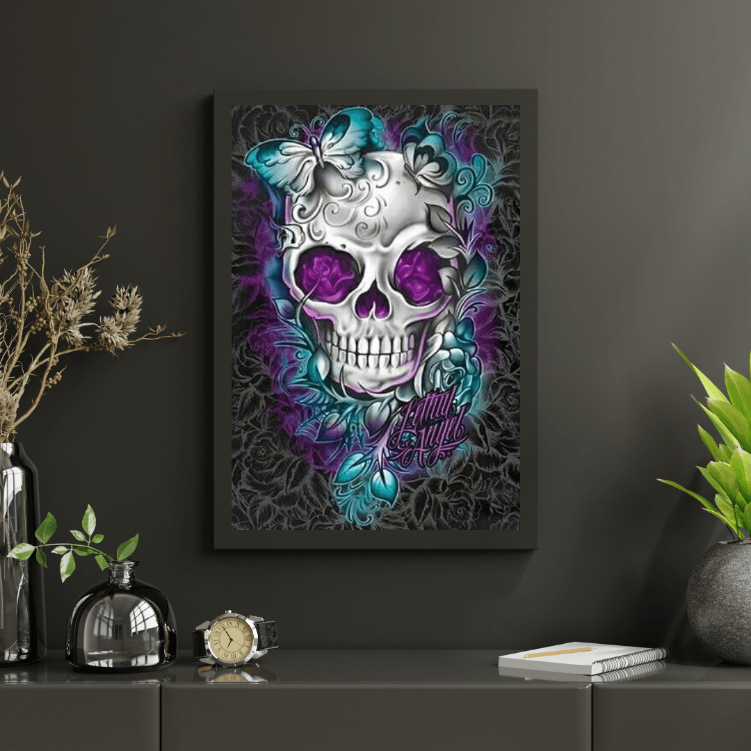 Diamantmaleri Blomst Sommerfugl Kranie - SEOS Shop ®