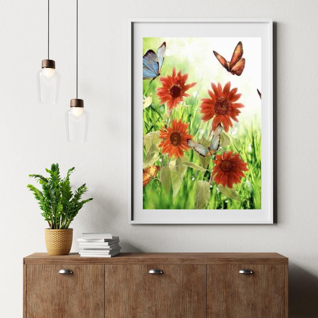 Diamantmaling Blomster og Sommerfugle - SEOS Shop ®