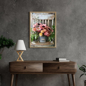 Diamantmaling Blomster i Spand