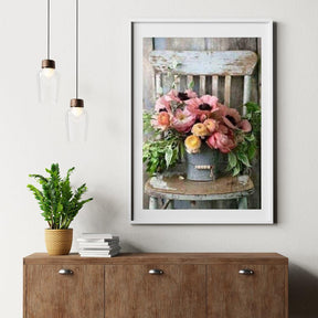 Diamantmaling Blomster i Spand