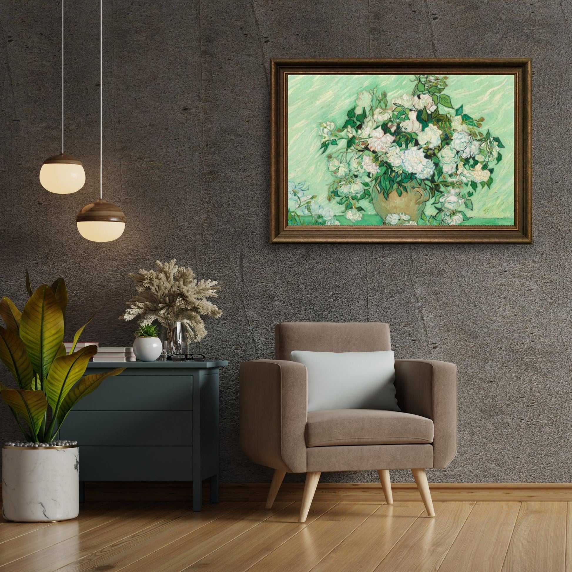 Diamantmaling Blomster i en bakke af Van Gogh - SEOS Shop ®