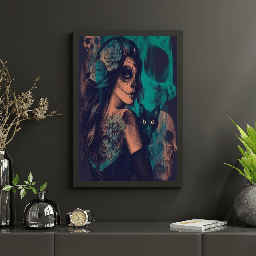 Diamantmaling Mørk Dame Komplet - SEOS Shop®