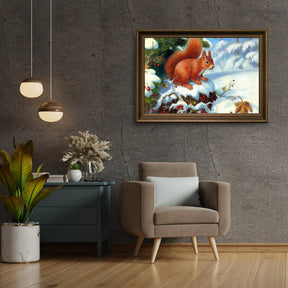 Diamantmaling Egern med Kirsebærfrugt - SEOS Shop ®