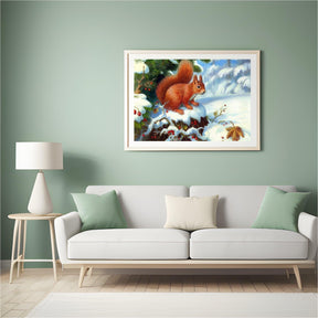 Diamantmaling Egern med Kirsebærfrugt - SEOS Shop ®