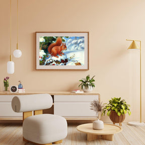 Diamantmaling Egern med Kirsebærfrugt - SEOS Shop ®