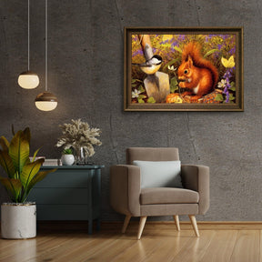 Diamantmaling Egern med Fugl - SEOS Shop ®