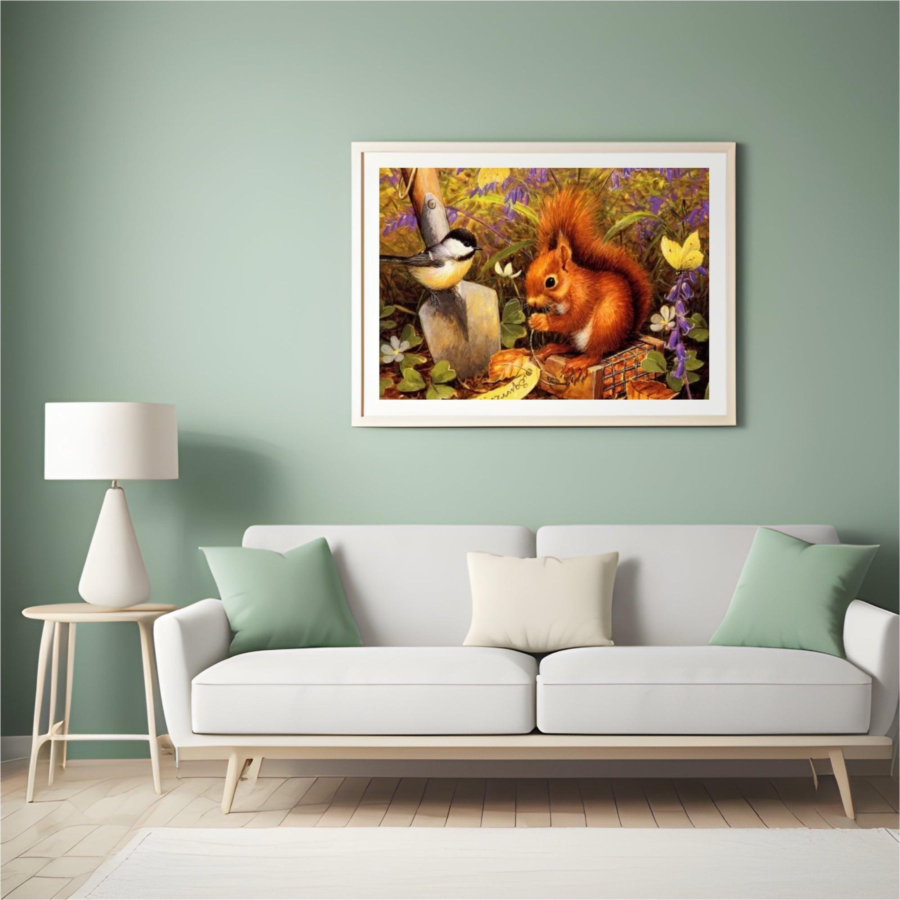 Diamantmaling Egern med Fugl - SEOS Shop ®