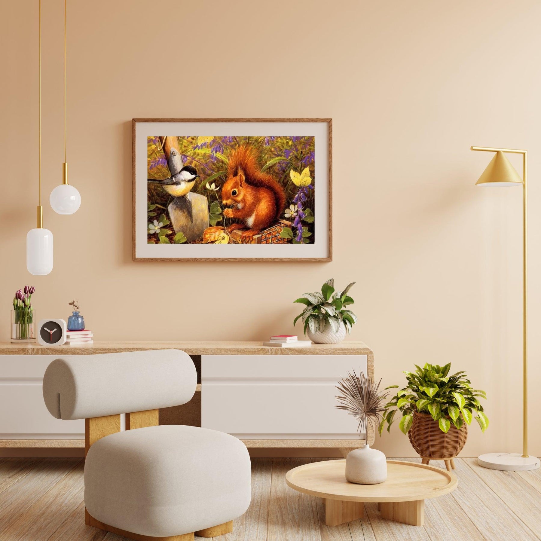 Diamantmaling Egern med Fugl - SEOS Shop ®