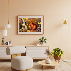 Diamantmaling Egern med Fugl - SEOS Shop ®