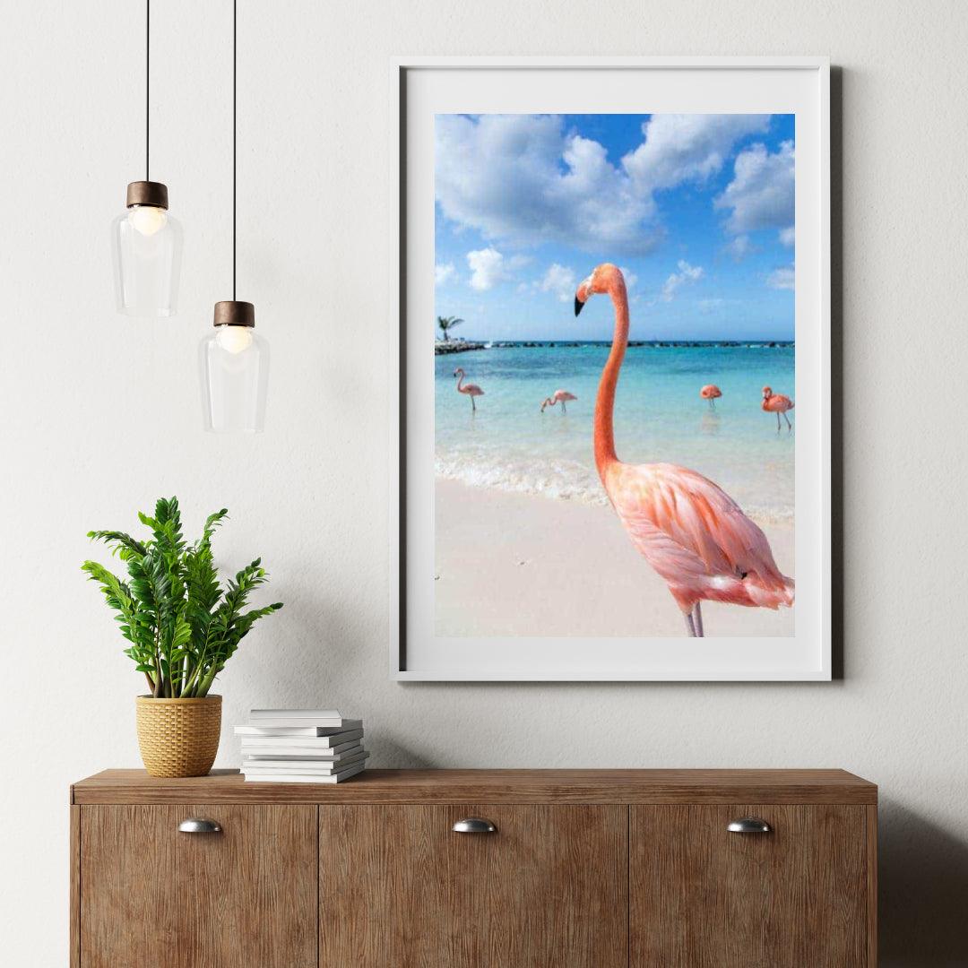 Diamantmaling Flamingoer på stranden - SEOS Shop ®