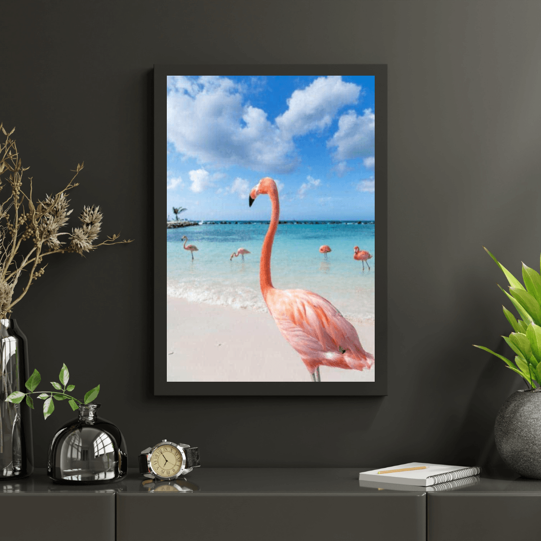 Diamantmaling Flamingoer på stranden - SEOS Shop ®