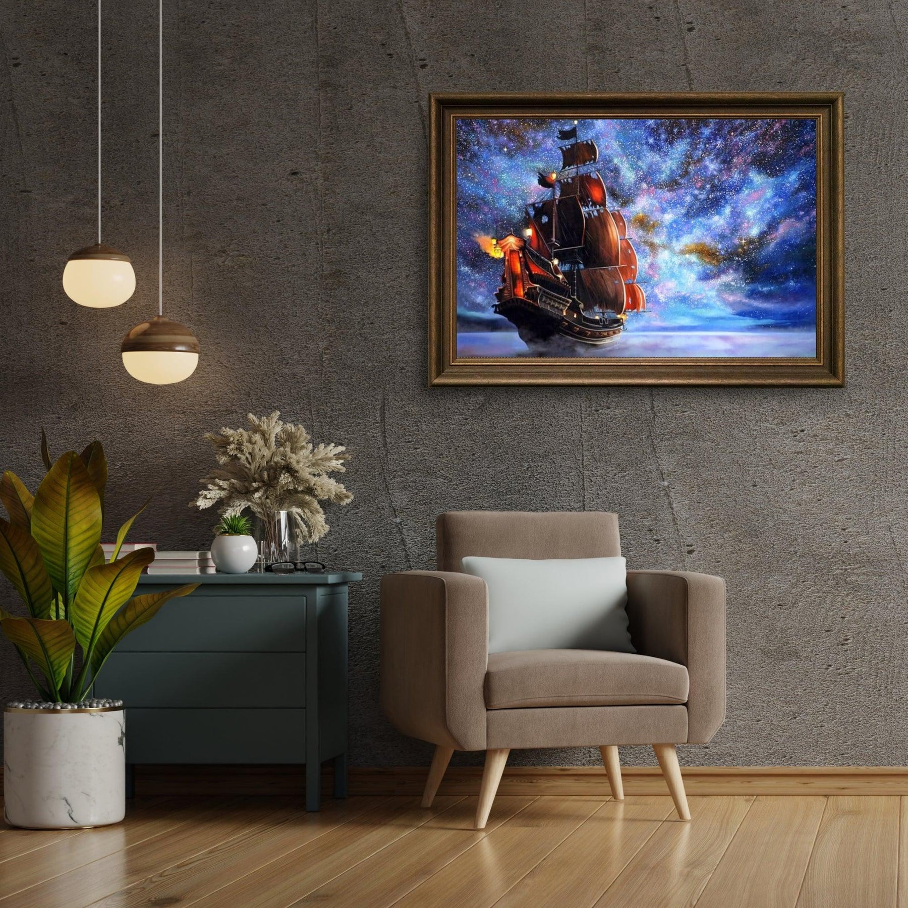 Diamantmaling Galakse Sejlbåd - SEOS Shop ®