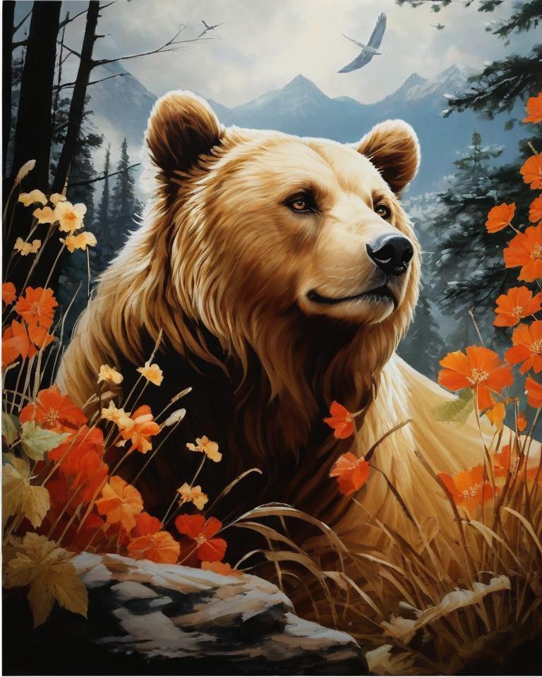 Diamantmaling Grizzlybjørn - SEOS Shop ®