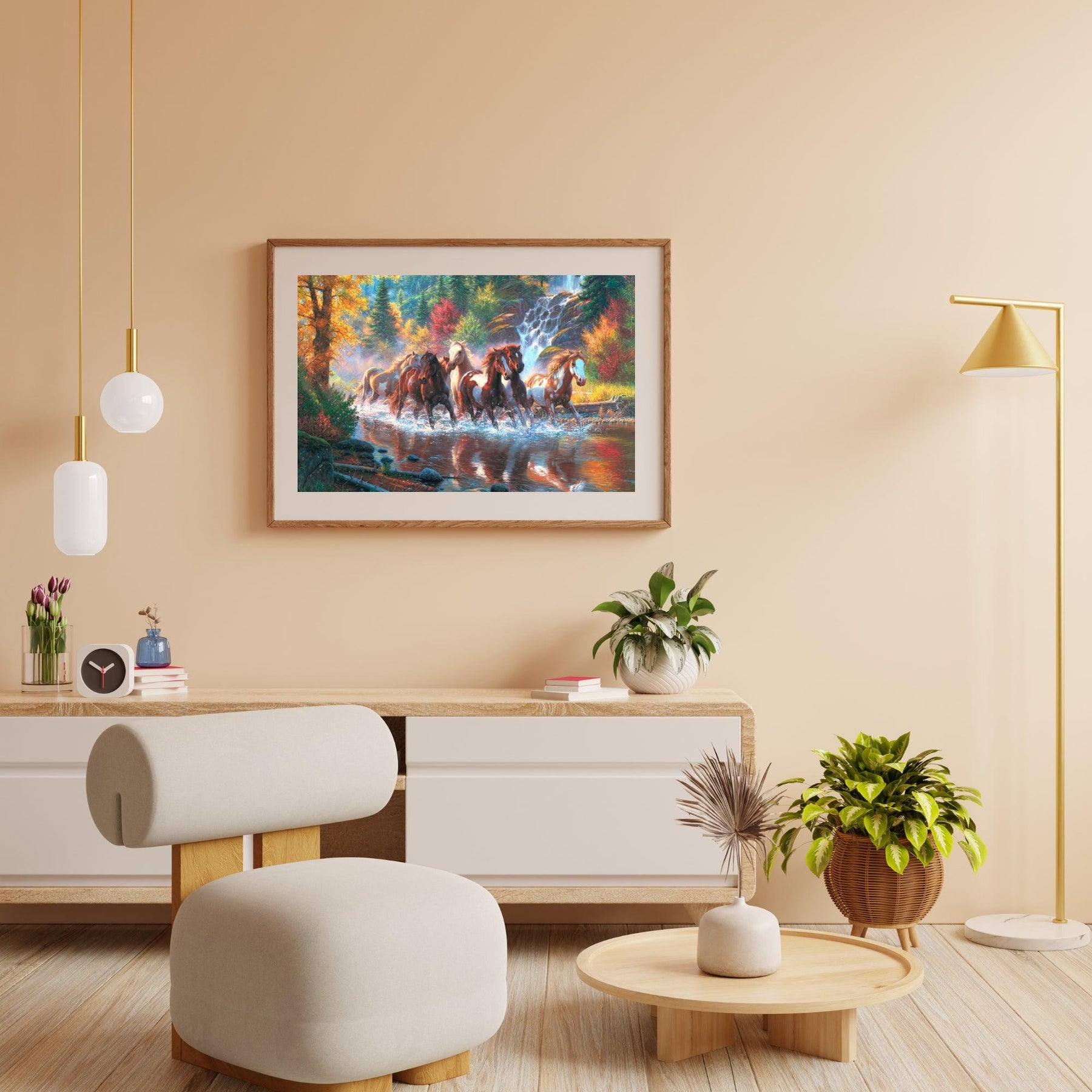 Diamantmaling Gruppe af heste i vandet - SEOS Shop ® 