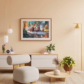 Diamantmaling Gruppe af heste i vandet - SEOS Shop ® 