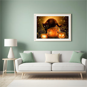 Diamantmaling Halloween Kat - SEOS Shop ®