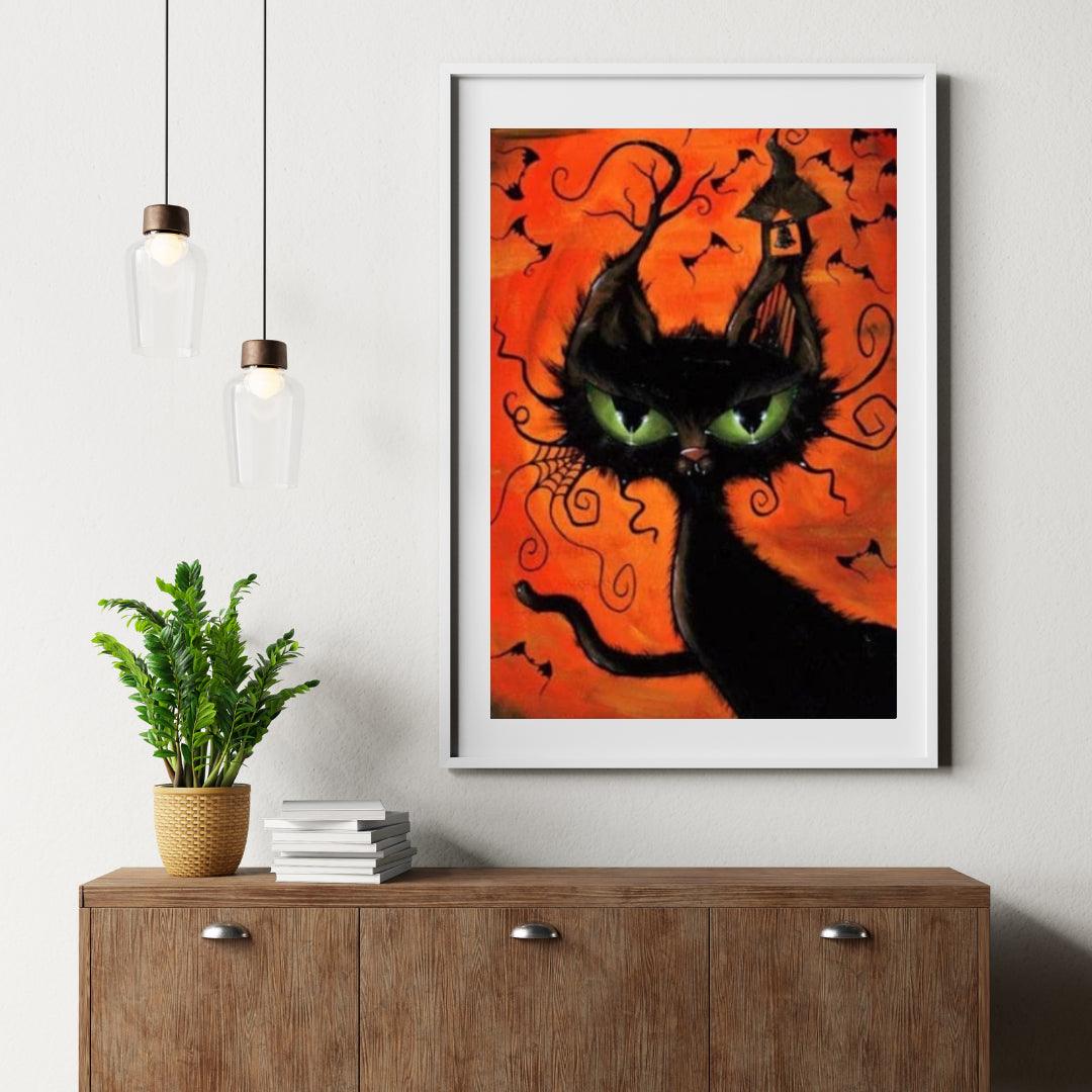 Diamantmaling Halloween Kat - SEOS Shop ®