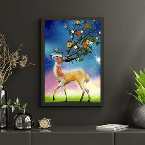 Diamantmaling Hjorte og Blomsterhorn - SEOS Shop ®