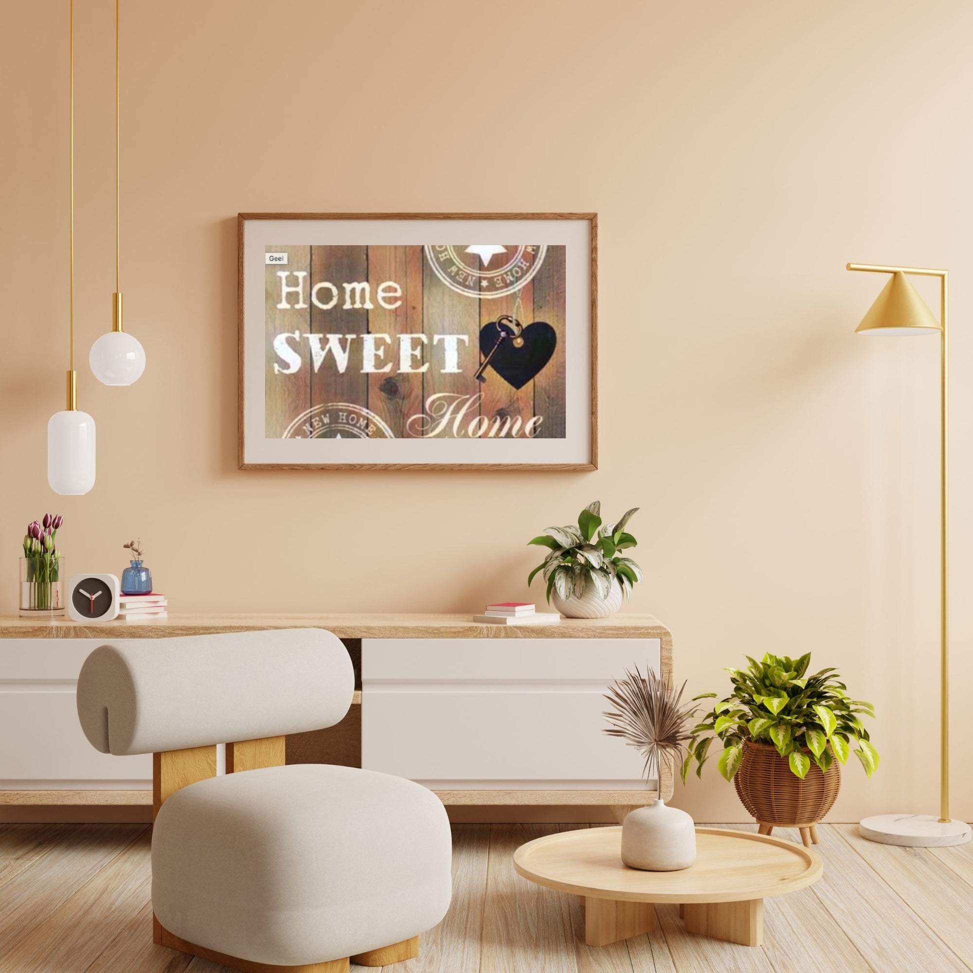 Diamantmaleri Hjem, kære hjem, trælook – SEOS Shop ®