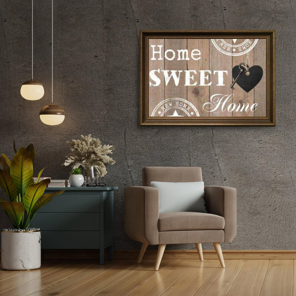 Diamantmaleri Hjem Kære Hjem Blank Træ 40x30cm – SEOS Shop ®