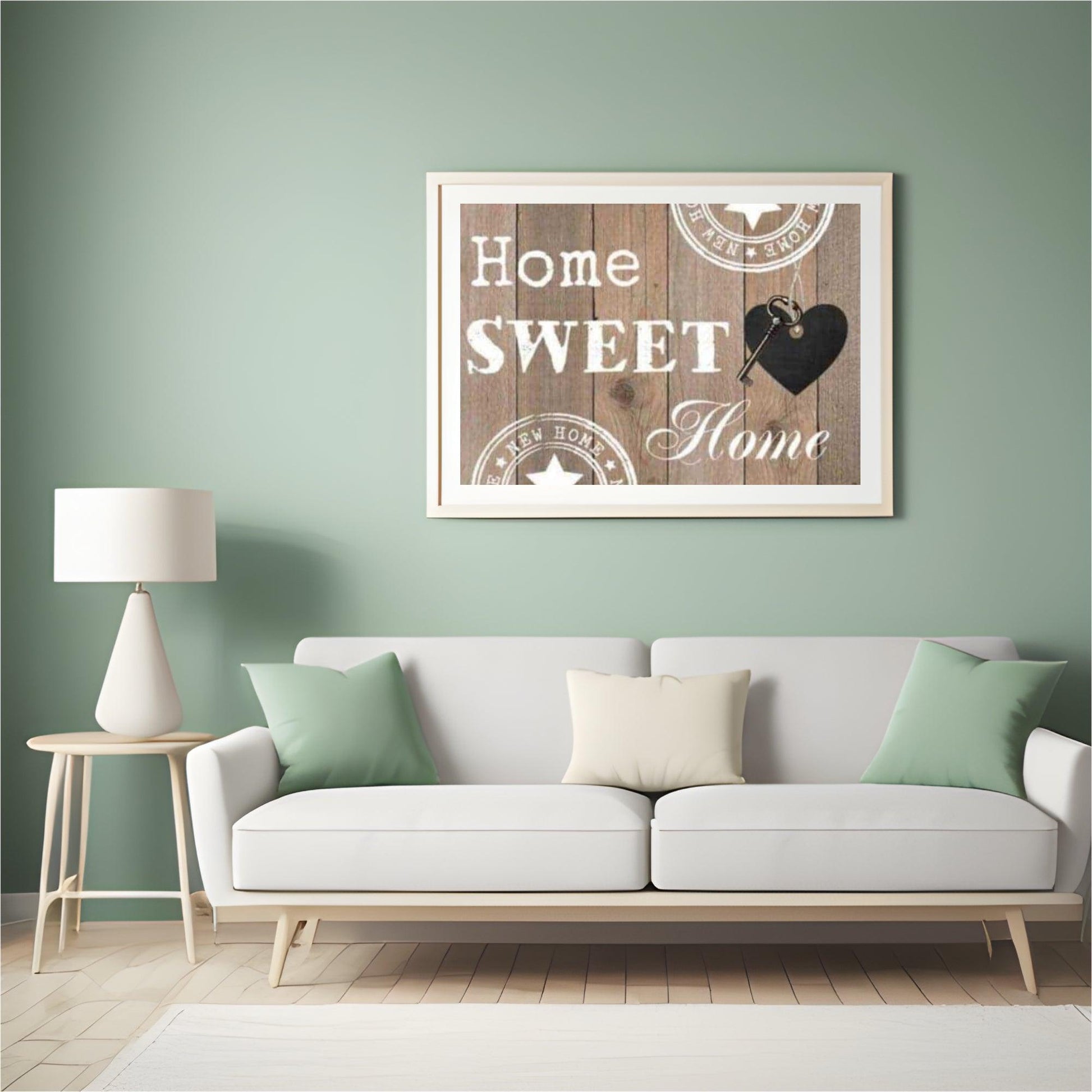 Diamantmaleri Hjem Kære Hjem Blank Træ 40x30cm – SEOS Shop ®
