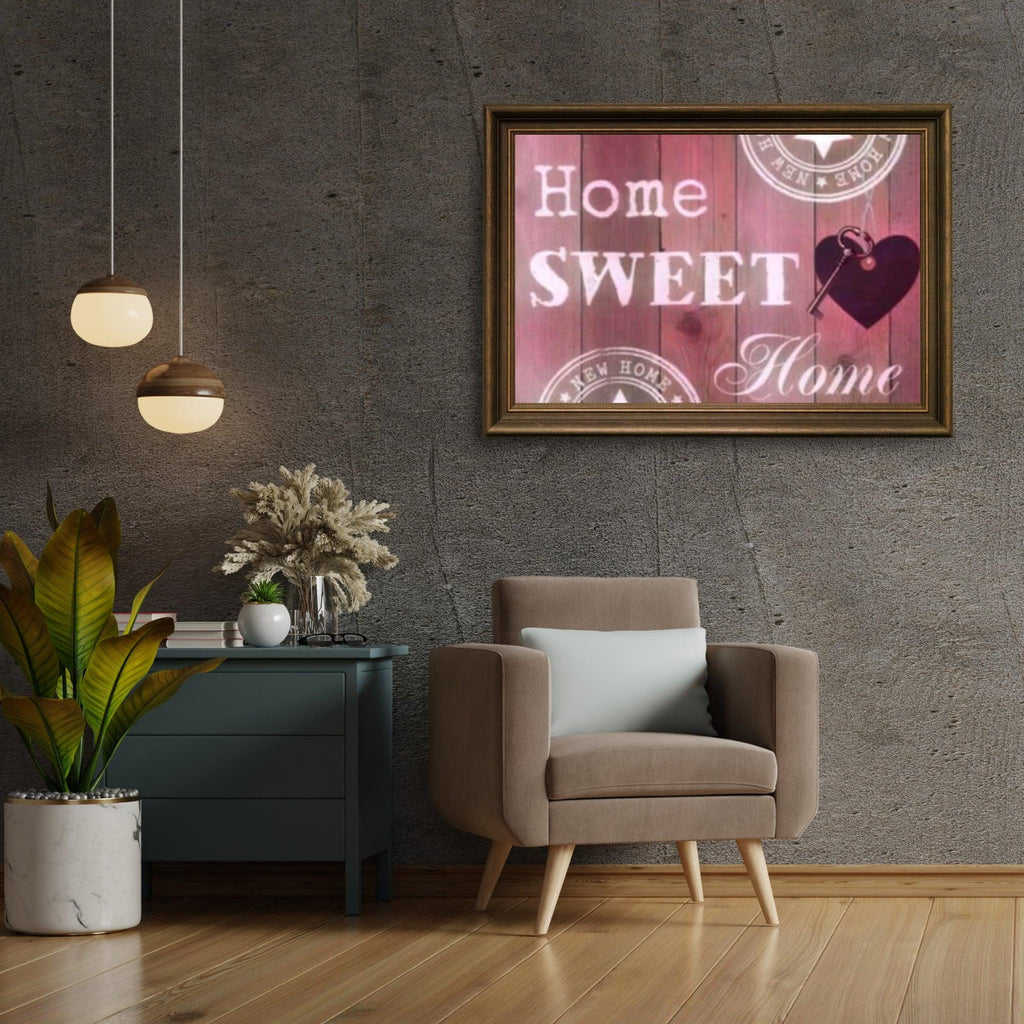Diamantmaleri Hjem Kære Hjem Lyserød 30x40cm – SEOS Shop ®