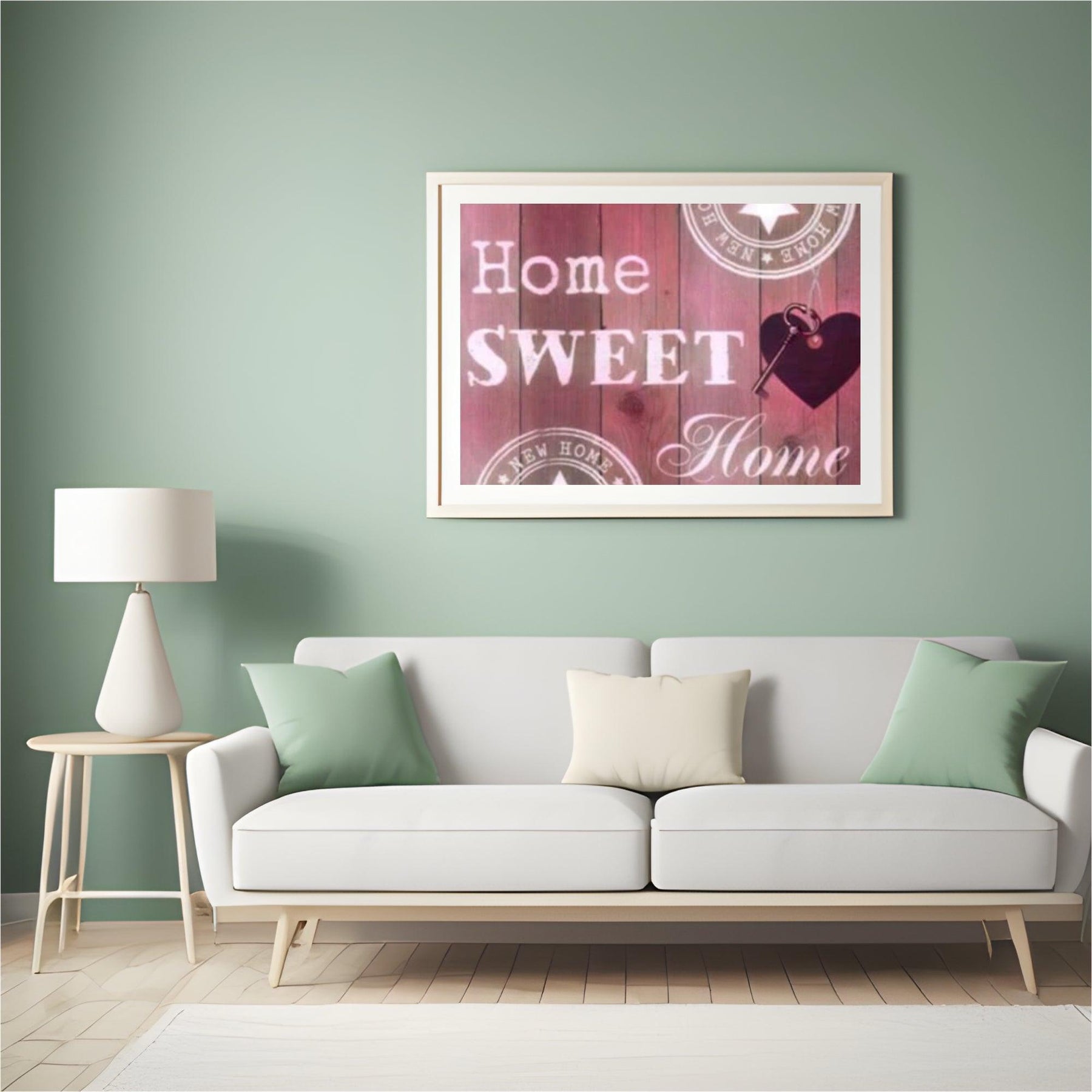 Diamantmaleri Hjem Kære Hjem Lyserød 30x40cm – SEOS Shop ®