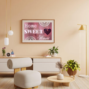 Diamantmaleri Hjem Kære Hjem Lyserød 30x40cm – SEOS Shop ®