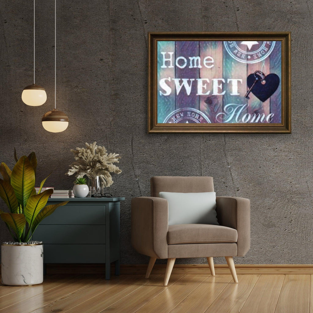 Diamantmaleri Home Sweet Home blå lilla – SEOS Shop ® 