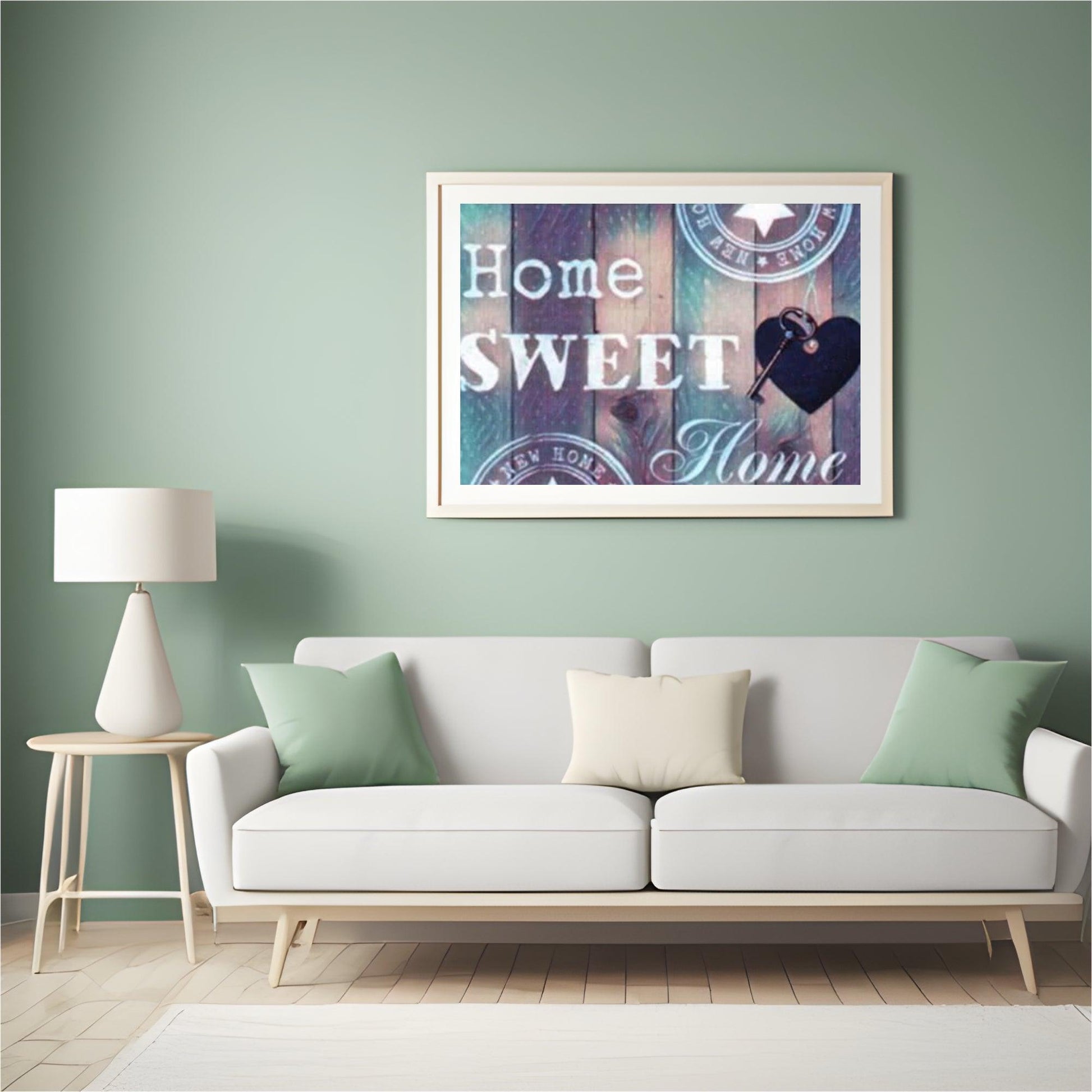 Diamantmaleri Home Sweet Home blå lilla – SEOS Shop ® 